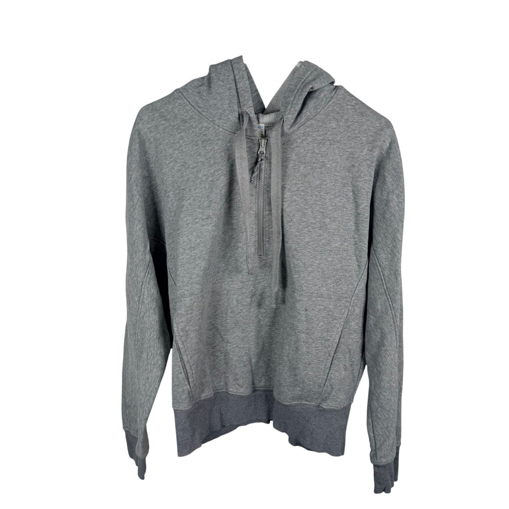FP Movement Free People Small Gray Quarter Zip Hoodie OB673197 Think Future